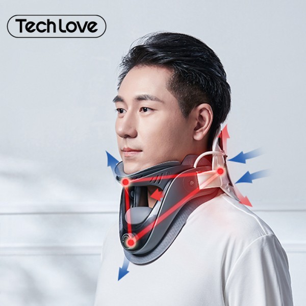 跨境专供办公家用颈椎牵引器颈托护颈脖套脖子前倾充气固定支撑器