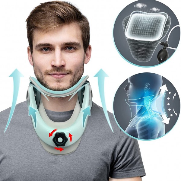 跨境专供颈托防低头脖子前倾矫正器家用牵引神器固定支撑颈椎护颈