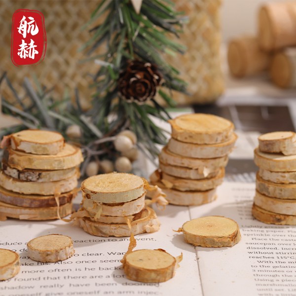 桦木片圆木片幼儿园diy创意手工材料原木摆件实木装饰工艺品批发