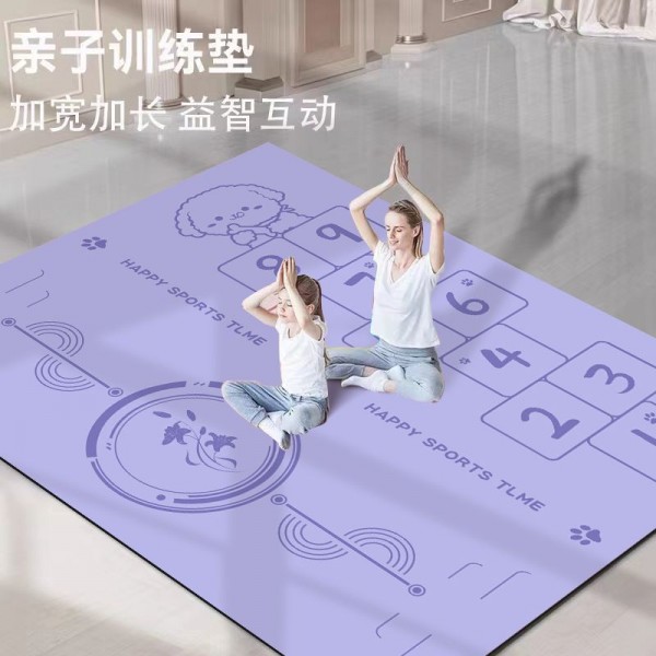 减震瑜伽垫双人运动毯加厚静音减震垫家用毯亲子运动舞蹈地垫批发