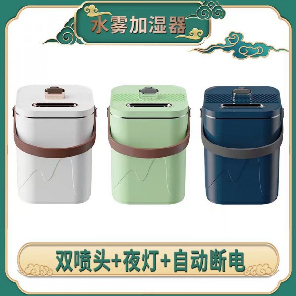 跨境夜灯双喷加湿器家用卧室空气净化器大容量工厂香薰静音加湿