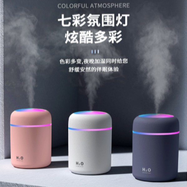 跨境新品炫彩杯空气大喷雾加湿器 小型家用迷你桌面车载加湿器
